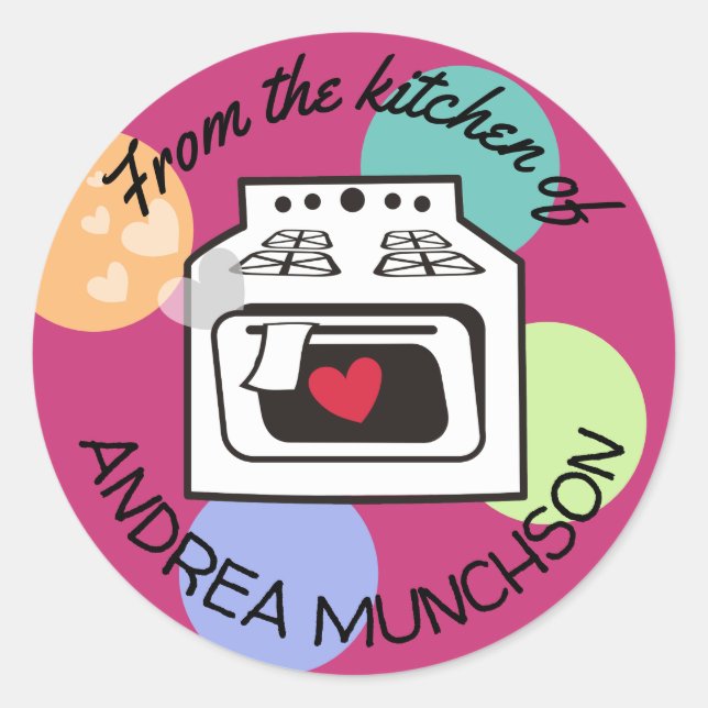 Forno de amor retroativo da cozinha do adesivo (Frente)