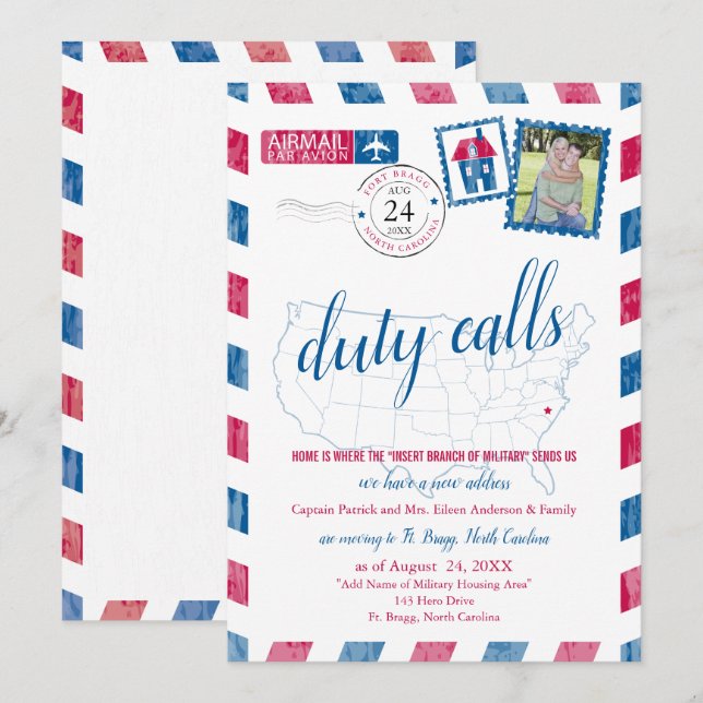 Fort Bragg, Anúncio de Movimentação Militar do NC (Frente/Verso)