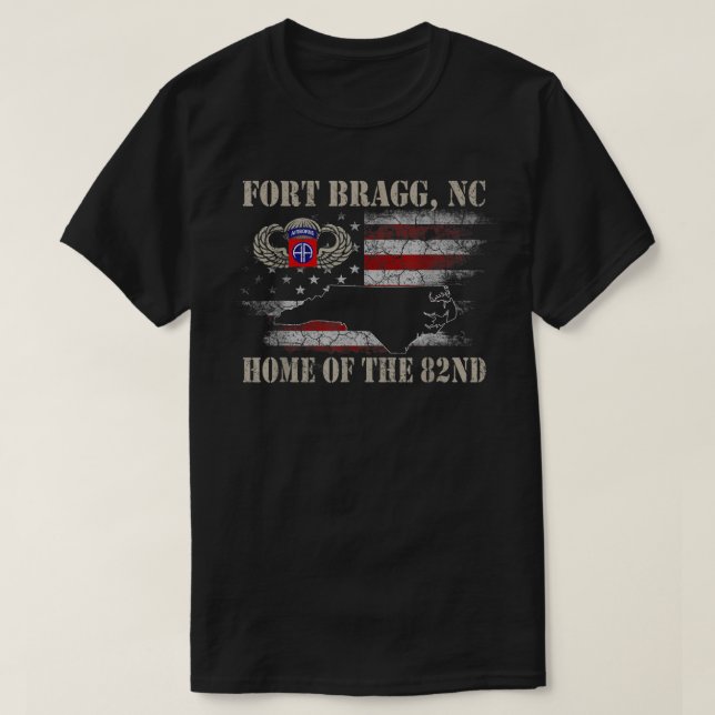 Fort Bragg NC Home Da 82ª Camisa De Transporte Aér (Frente do Design)