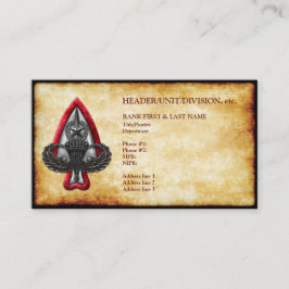 Fort Liberty - Cartão de visita de papel antigo pe