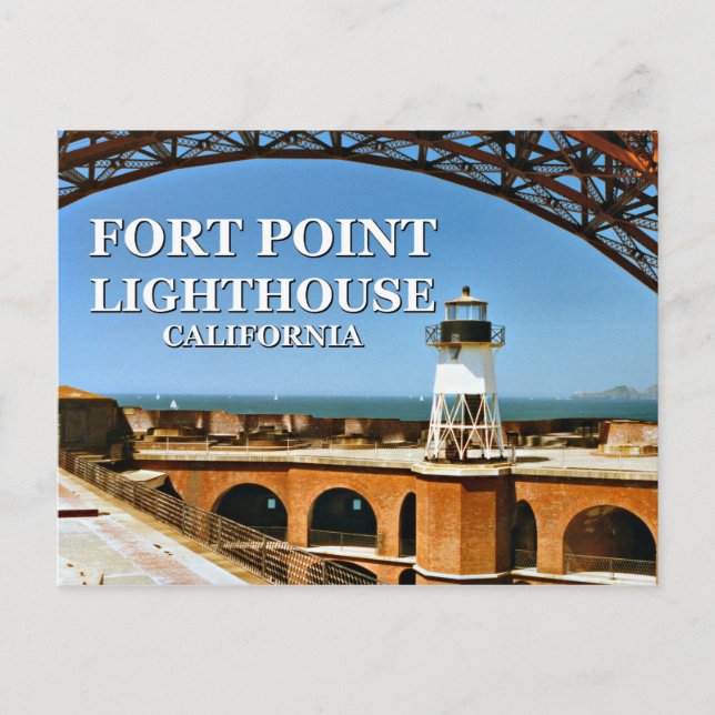 Fort Point Lighthouse, Cartão postal da Califórnia (Frente)