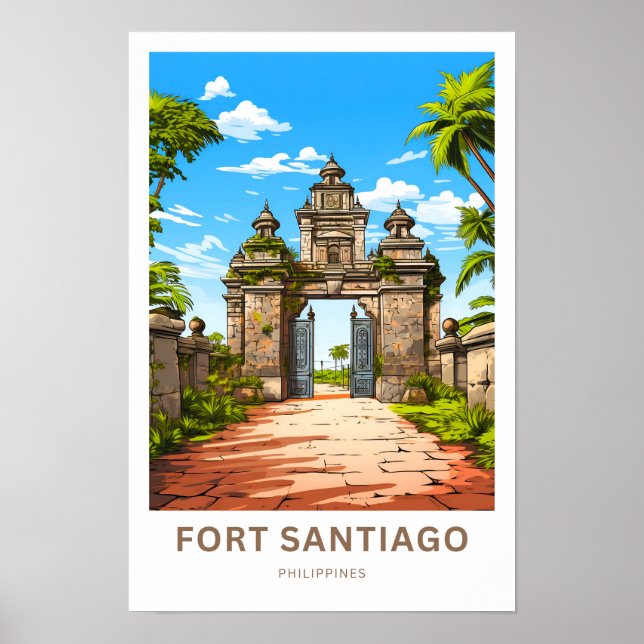 Fort Santiago Filipinas Viagem Impressão (Frente)