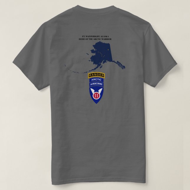 FORT WAINWRIGHT WARRIORS T-Shirt (Verso do Design)