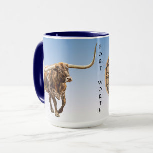 Fort Worth Stock Yards Texas Gráfico, Caneca