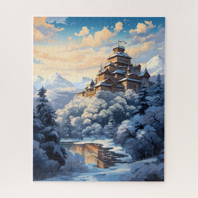 Fortaleza da Montanha de inverno Quebra-cabeça (Vertical)