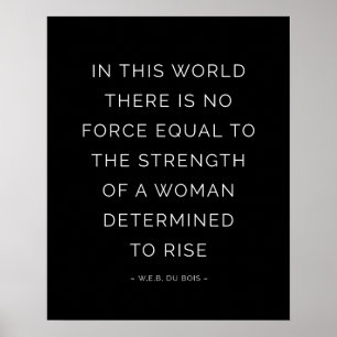 Fortaleza Poster de citação inspiracional preto