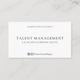 Forte Cartão de visita profissional preto e branco