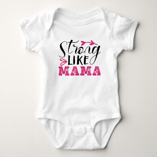 FORTE COMO A MÃE, BABY T-SHIRT DESIGN (Frente)
