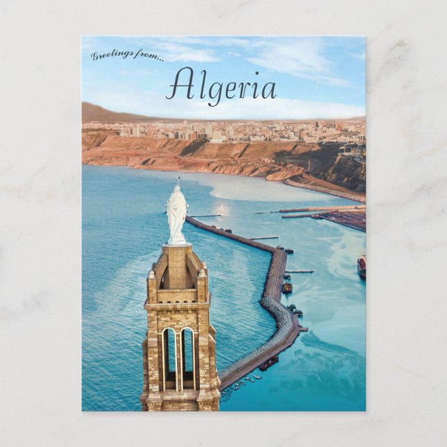 Forte de Santa Cruz Orã Argélia Cartão Postal (Frente)