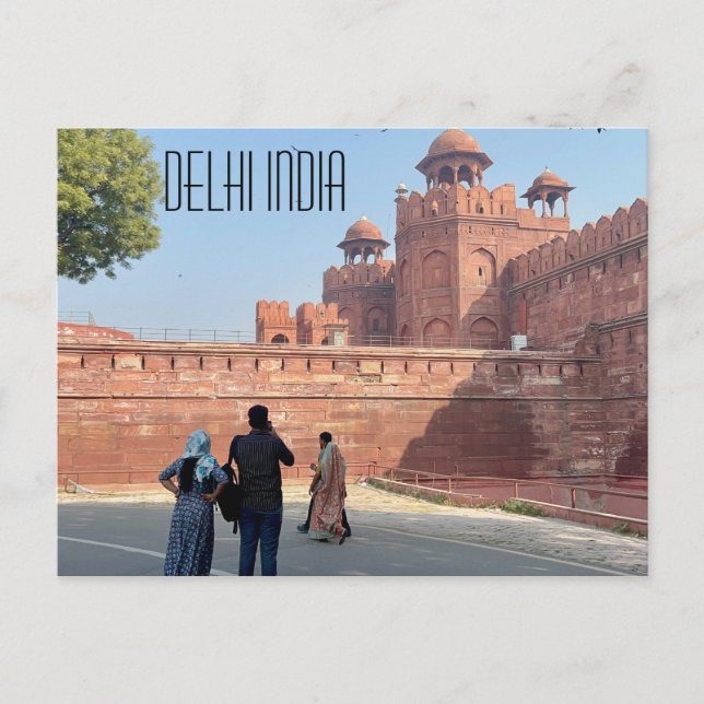 Forte Dehli Índia Cartão Postal (Frente)
