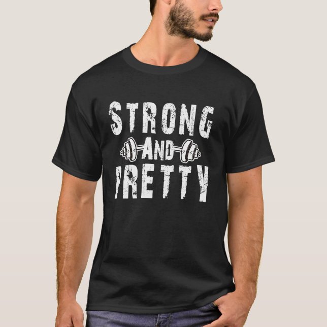 Forte e Bonito  Camiseta de Ginásio Masculino Dist (Frente)
