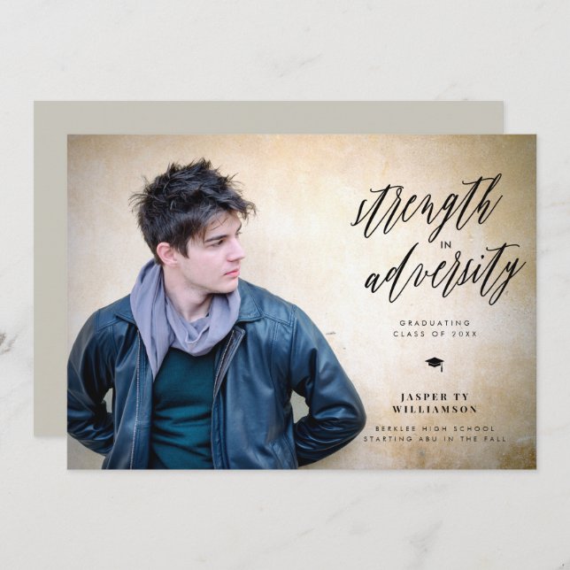 Forte no Convite para Graduação de Adversidade (Frente/Verso)