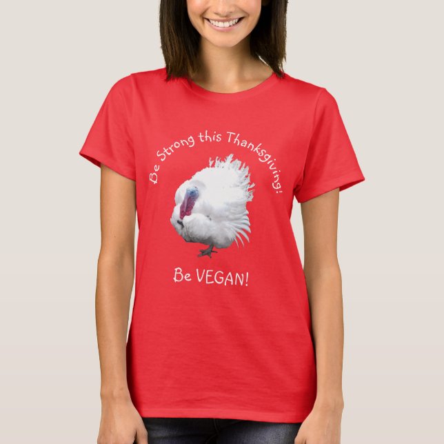 Forte Vegan Turquia - Camisa de Ação de Graças (Frente)