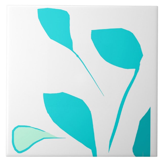 Fortes lâminas de menta Azulejo cerâmico (Frente)