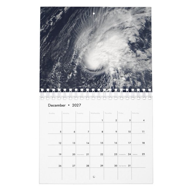 Fortes tempestades por mês Calendário (Dez 2027)