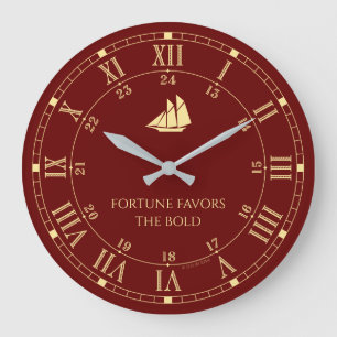 Fortune Favorece O Bold Relógio De Parede Acríli