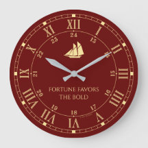 Fortune Favorece O Bold Relógio De Parede Acrílico