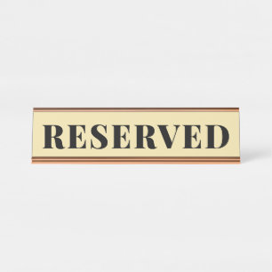 Fosco Amarelo - Placa de Nome da Mesa RESERVADA