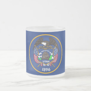 Fosco de caneca de vidro pequena com bandeira Utah