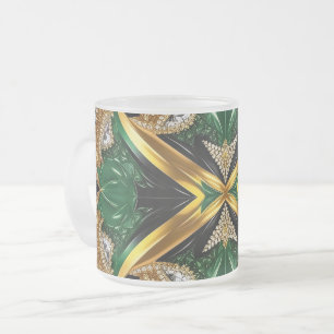 Fosco de caneca de vidro pequena com cores jamaica