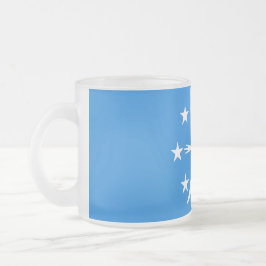 Fosco de pequena caneca de vidro - bandeira do Cor