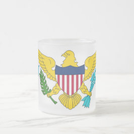 Fosco de pequena caneca de vidro com bandeira das