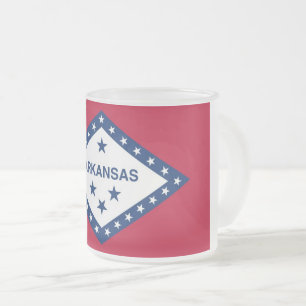 Fosco de pequena caneca de vidro com bandeira de A