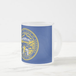 Fosco pequeno caneca de vidro com bandeira de Nebr
