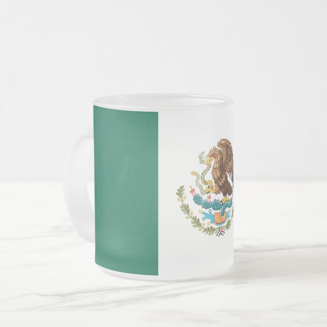 Fosco pequeno caneca de vidro com bandeira do Méxi (Frente Esquerda)