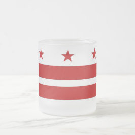 Fosco pequeno caneca de vidro com bandeira Washing