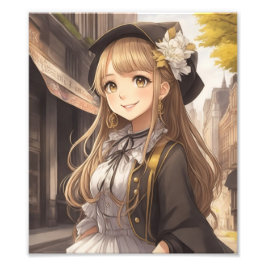 FOTO かわいい女の子のイラスト Tシャツ