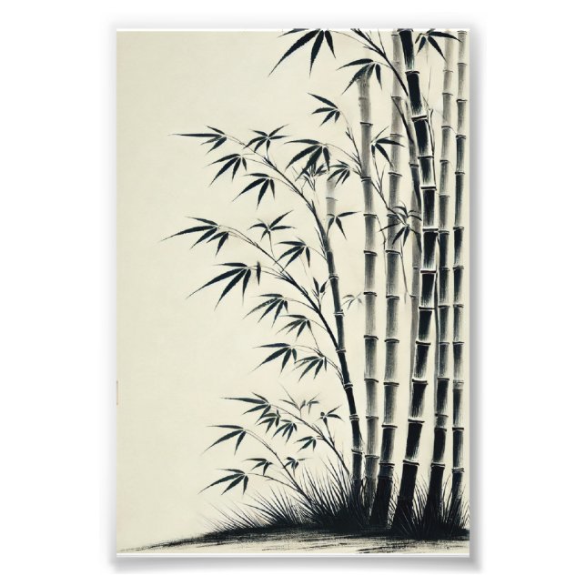 Foto 竹林 水墨画 - bamboo (Frente)