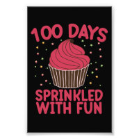 100 Dias Salpicados Com Diversão Cupcake Garota da