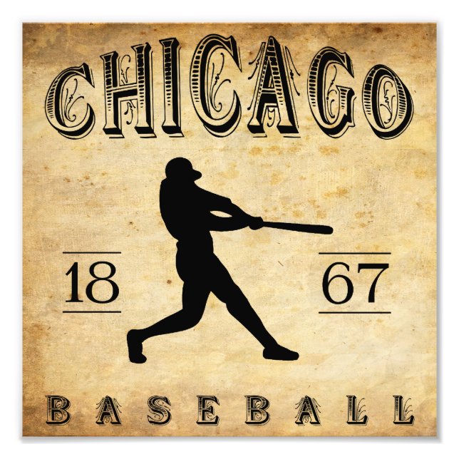 Foto 1867 Chicago Illinois Baseball (Frente)