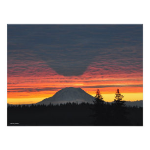 Foto 18X24 Monte Rainier e sua sombra