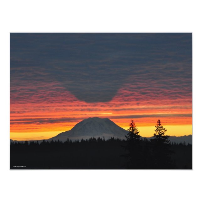 Foto 18X24 Monte Rainier e sua sombra (Frente)