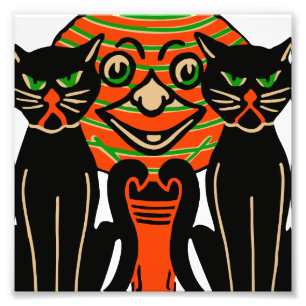 Foto 1940 Gatos Pretos Do Halloween Vintage