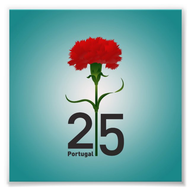 Foto 25 de abril, a Revolução dos Cravos, Portugal (Frente)