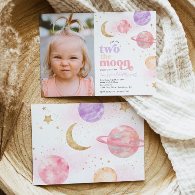 Foto 2: Convites de Aniversário da Moon Girl (Criador carregado)
