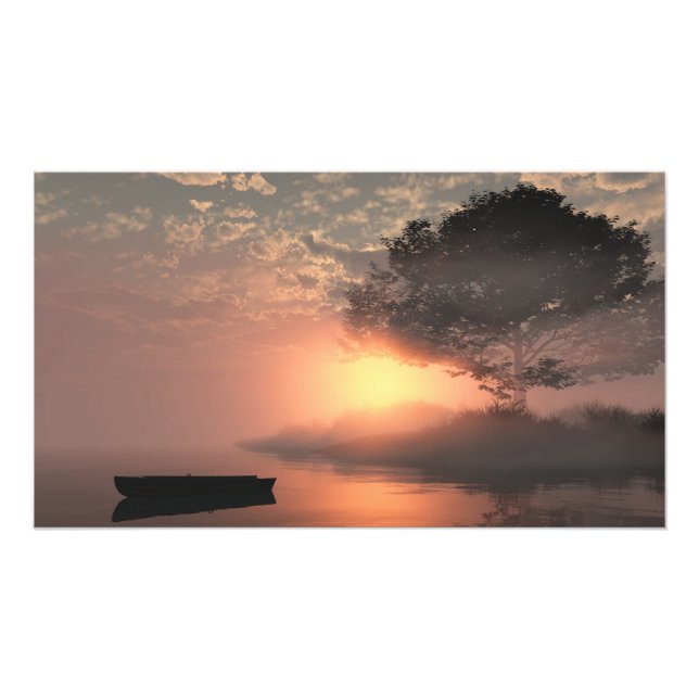 Foto 30" x 24" paper poster: "Misty Island" image (Frente)
