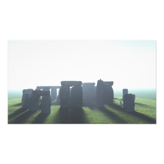 Foto 30" x 24" paper poster: "Stonehenge in Mist" image