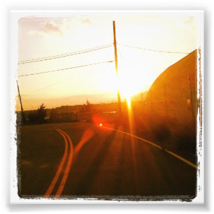 Foto 4" x 4" impressão de Instagram: Por do sol em uma