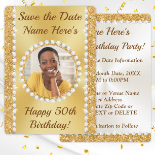 FOTO, 50º aniversário de Cartões salve a data,