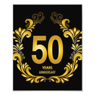 Foto 50 anos de aniversário Dourado da Glitter