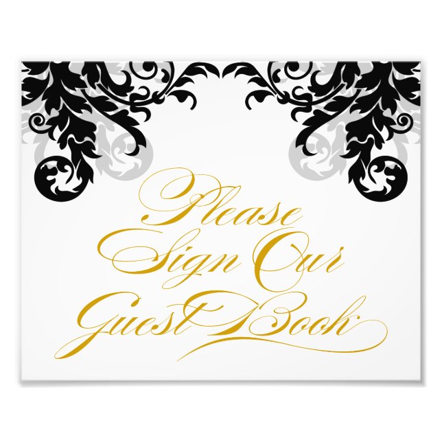Foto 8x10 Flourish Sign Our Guest Book for Framining (Frente)