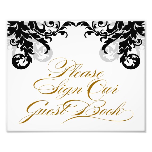Foto 8x10 Flourish Sign Our Guest Book for Framining (Frente)