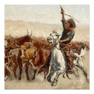 Foto A Arte Ocidental Roundup de Frederic Remington