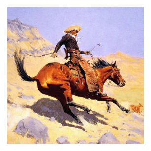 Foto A Arte Western Cowboy por Frederic Remington