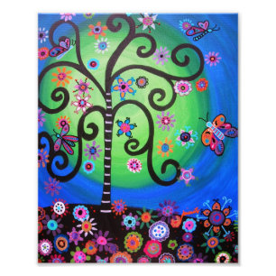 Foto A árvore de vida floresce a pintura