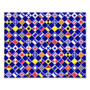 Foto a bandeira náutica Checkered do efeito 3D telha a